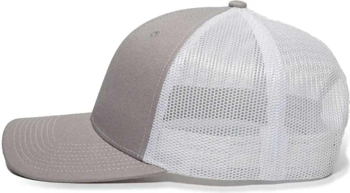 Oc Sports Oc771 Adjustable Mesh Back Cap - Light Gray White - 6 7/8’’ - 7 1/2’’