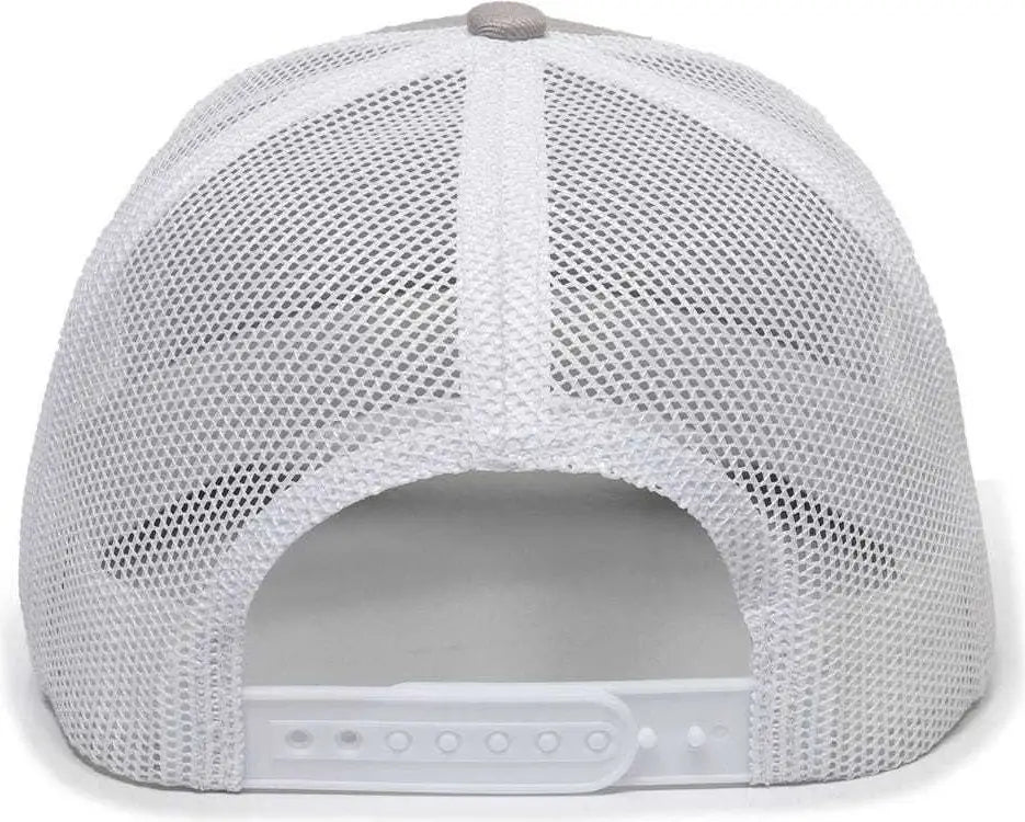 Oc Sports Oc771 Adjustable Mesh Back Cap - Light Gray White - 6 7/8’’ - 7 1/2’’