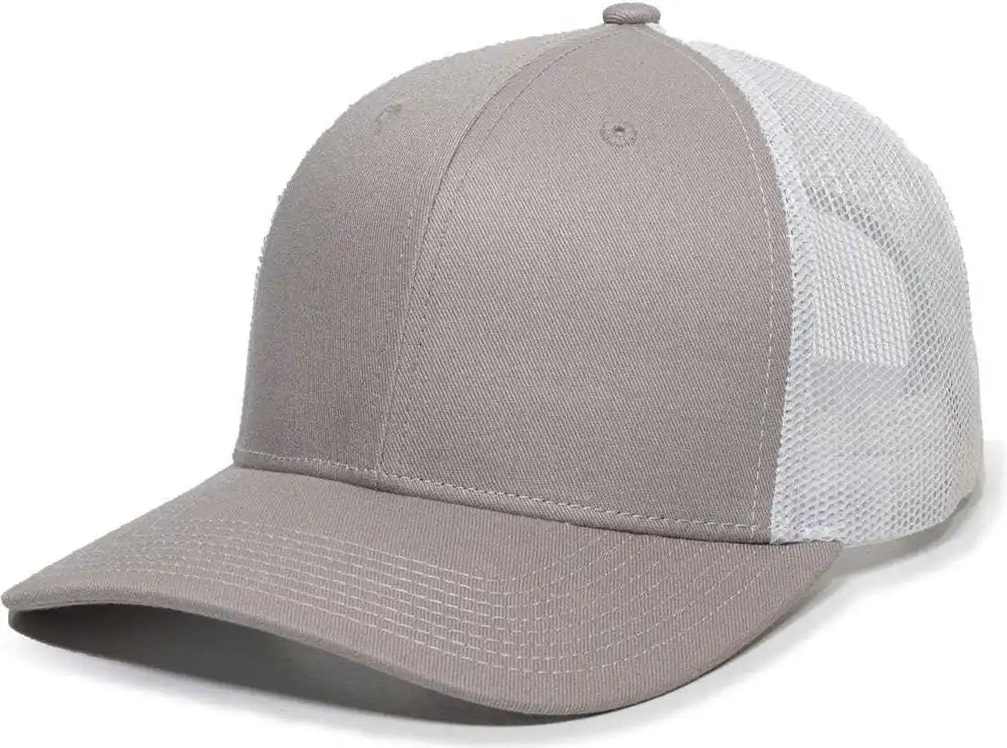 Oc Sports Oc771 Adjustable Mesh Back Cap - Light Gray White - 6 7/8’’ - 7 1/2’’