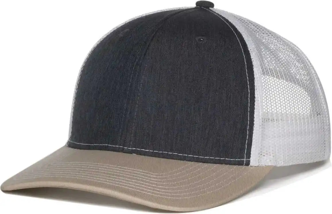 Oc Sports Oc771 Adjustable Mesh Back Cap - Ln Heather Charcoal White Khaki - Osfm