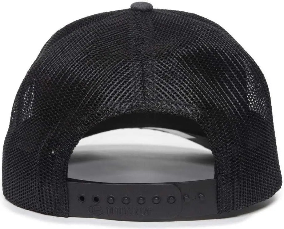 Oc Sports Oc771 Adjustable Mesh Back Cap - Ln Heathered Charcoal Black - Dark Gray / 6 7/8’’ - 7 1/2’’