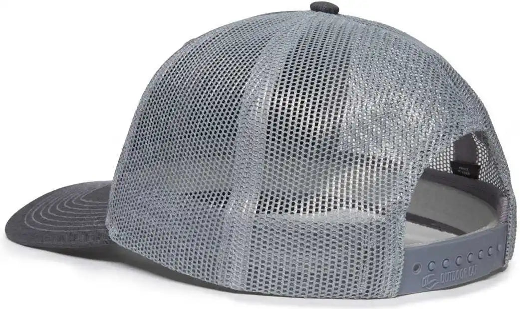 Oc Sports Oc771 Adjustable Mesh Back Cap - Ln Heathered Charcoal Gray - Dark / 6 7/8’’ - 7 1/2’’