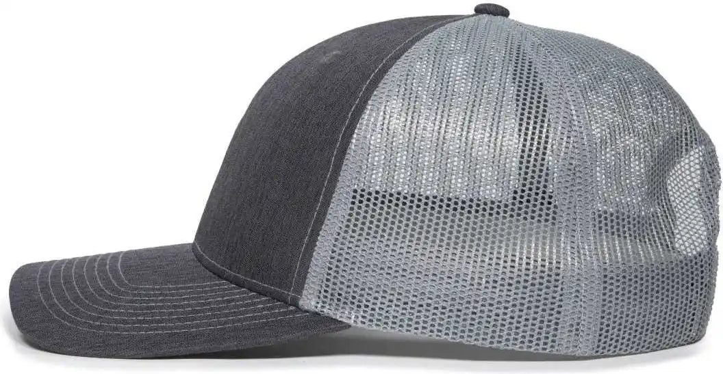 Oc Sports Oc771 Adjustable Mesh Back Cap - Ln Heathered Charcoal Gray - Dark / 6 7/8’’ - 7 1/2’’