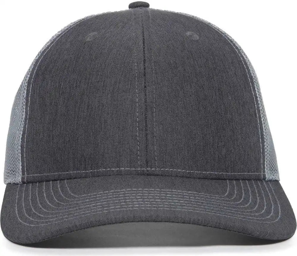 Oc Sports Oc771 Adjustable Mesh Back Cap - Ln Heathered Charcoal Gray - Dark / 6 7/8’’ - 7 1/2’’