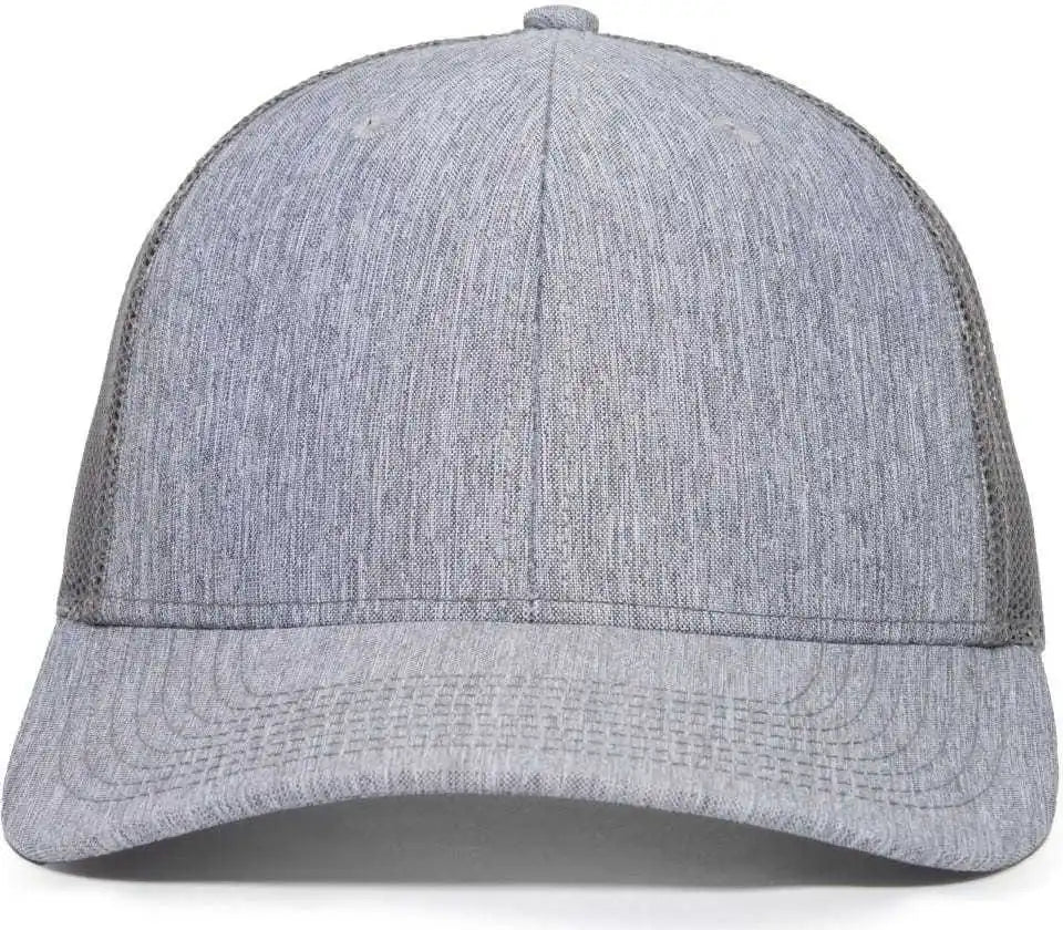 Oc Sports Oc771 Adjustable Mesh Back Cap - Ln Heathered Gray Charcoal - Dark / 6 7/8’’ - 7 1/2’’