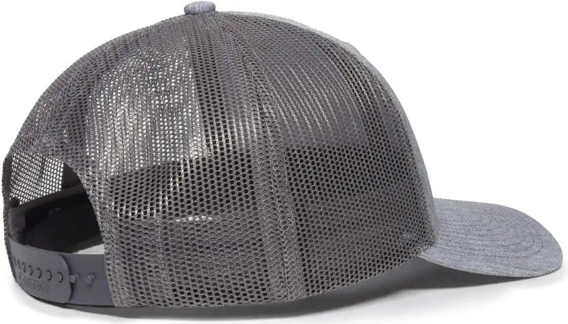 Oc Sports Oc771 Adjustable Mesh Back Cap - Ln Heathered Gray Charcoal - Dark / 6 7/8’’ - 7 1/2’’