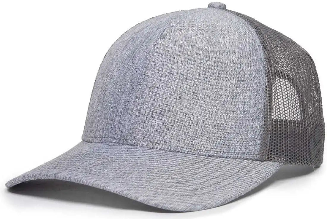Oc Sports Oc771 Adjustable Mesh Back Cap - Ln Heathered Gray Charcoal - Dark / 6 7/8’’ - 7 1/2’’