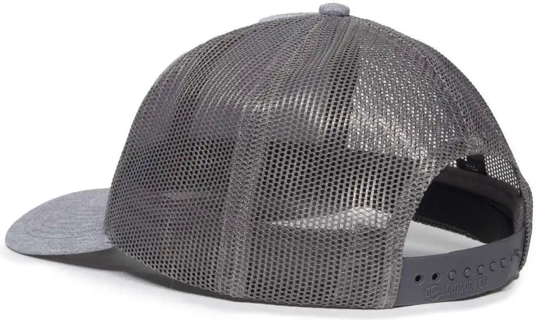 Oc Sports Oc771 Adjustable Mesh Back Cap - Ln Heathered Gray Charcoal - Dark / 6 7/8’’ - 7 1/2’’