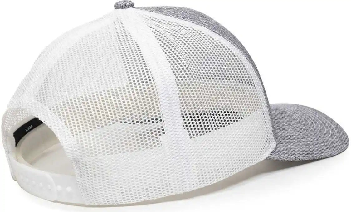 Oc Sports Oc771 Adjustable Mesh Back Cap - Ln Heathered Gray White - 6 7/8’’ - 7 1/2’’