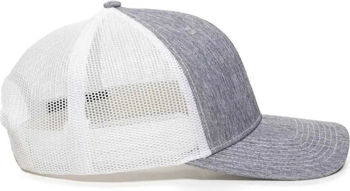 Oc Sports Oc771 Adjustable Mesh Back Cap - Ln Heathered Gray White - 6 7/8’’ - 7 1/2’’