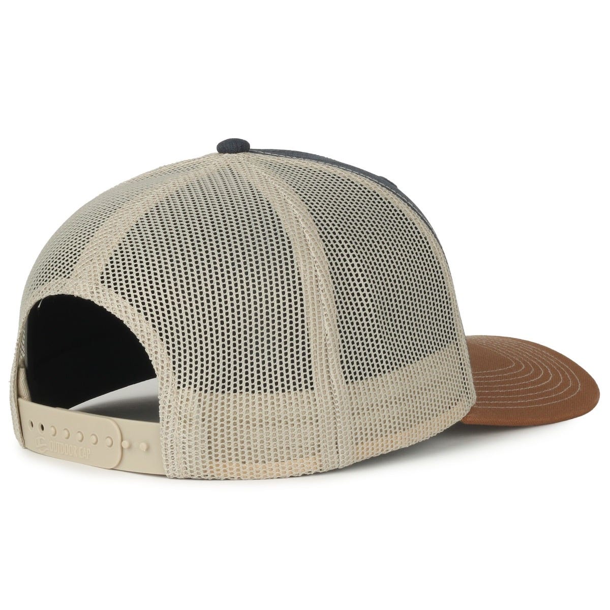Oc Sports Oc771 Adjustable Mesh Back Cap - Ln Heathered Navy Khaki Duk Brown