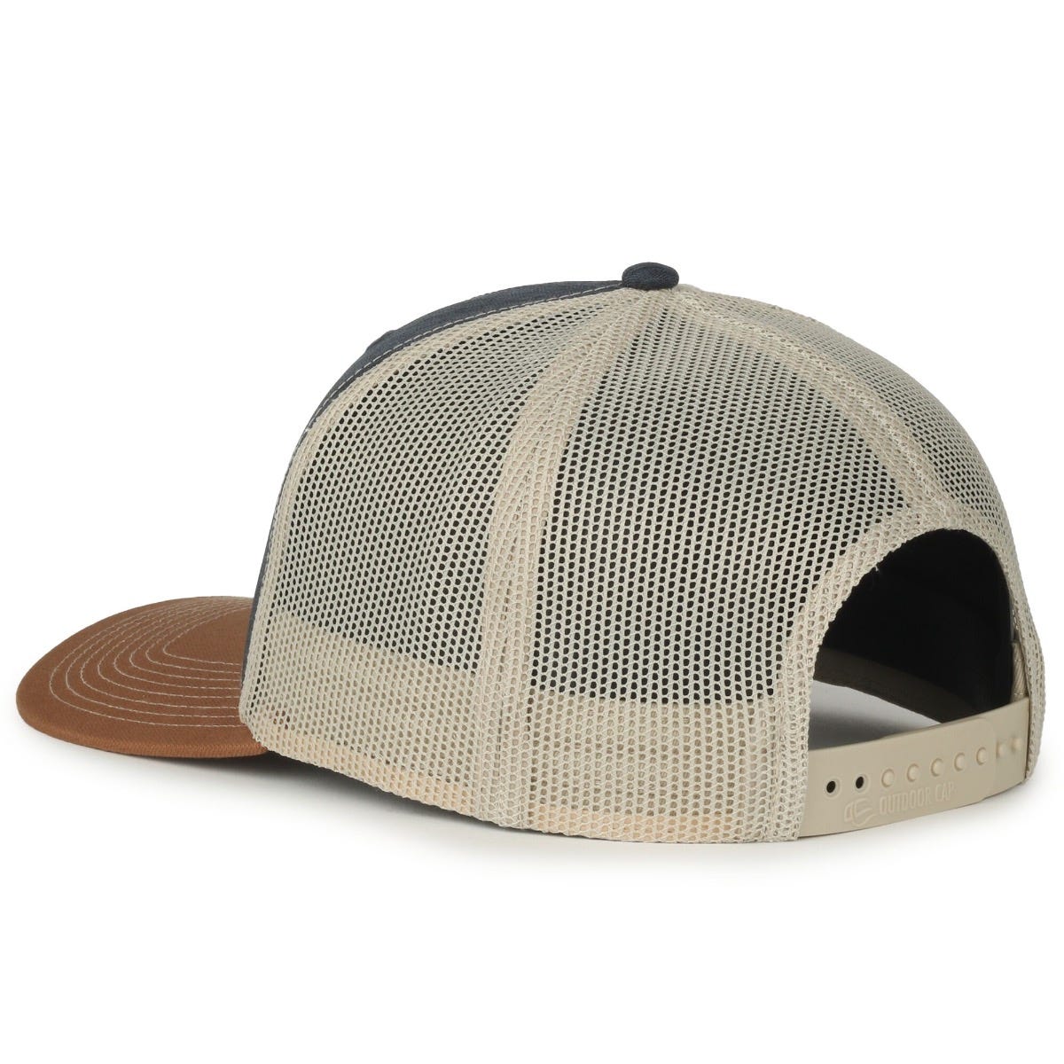 Oc Sports Oc771 Adjustable Mesh Back Cap - Ln Heathered Navy Khaki Duk Brown