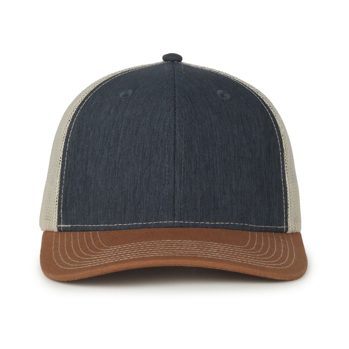 Oc Sports Oc771 Adjustable Mesh Back Cap - Ln Heathered Navy Khaki Duk Brown