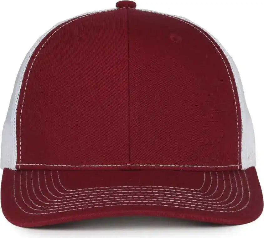 Oc Sports Oc771 Adjustable Mesh Back Cap - Maroon White - Osfm