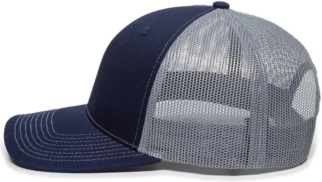 Oc Sports Oc771 Adjustable Mesh Back Cap - Navy Gray - 6 7/8’’ - 7 1/2’’
