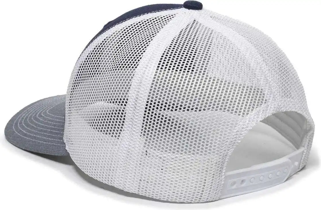 Oc Sports Oc771 Adjustable Mesh Back Cap - Navy White Heathered Gray - 6 7/8’’ - 7 1/2’’