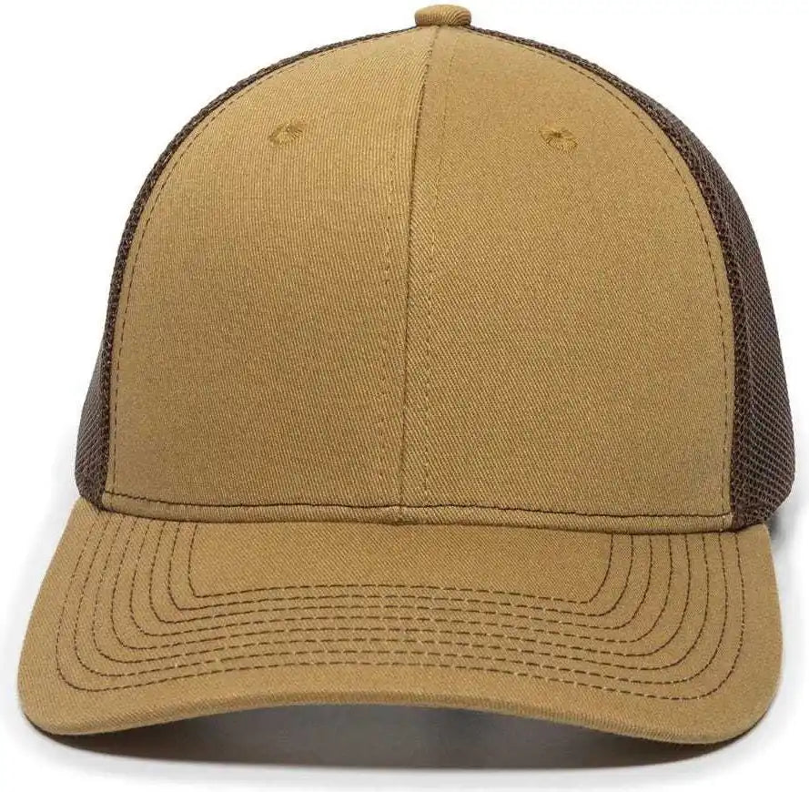 Oc Sports Oc771 Adjustable Mesh Back Cap - Old Gold Brown - 6 7/8’’ - 7 1/2’’