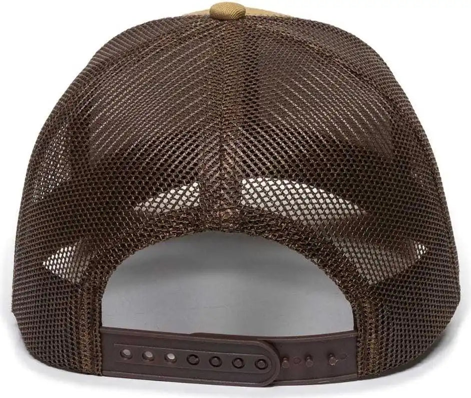 Oc Sports Oc771 Adjustable Mesh Back Cap - Old Gold Brown - 6 7/8’’ - 7 1/2’’