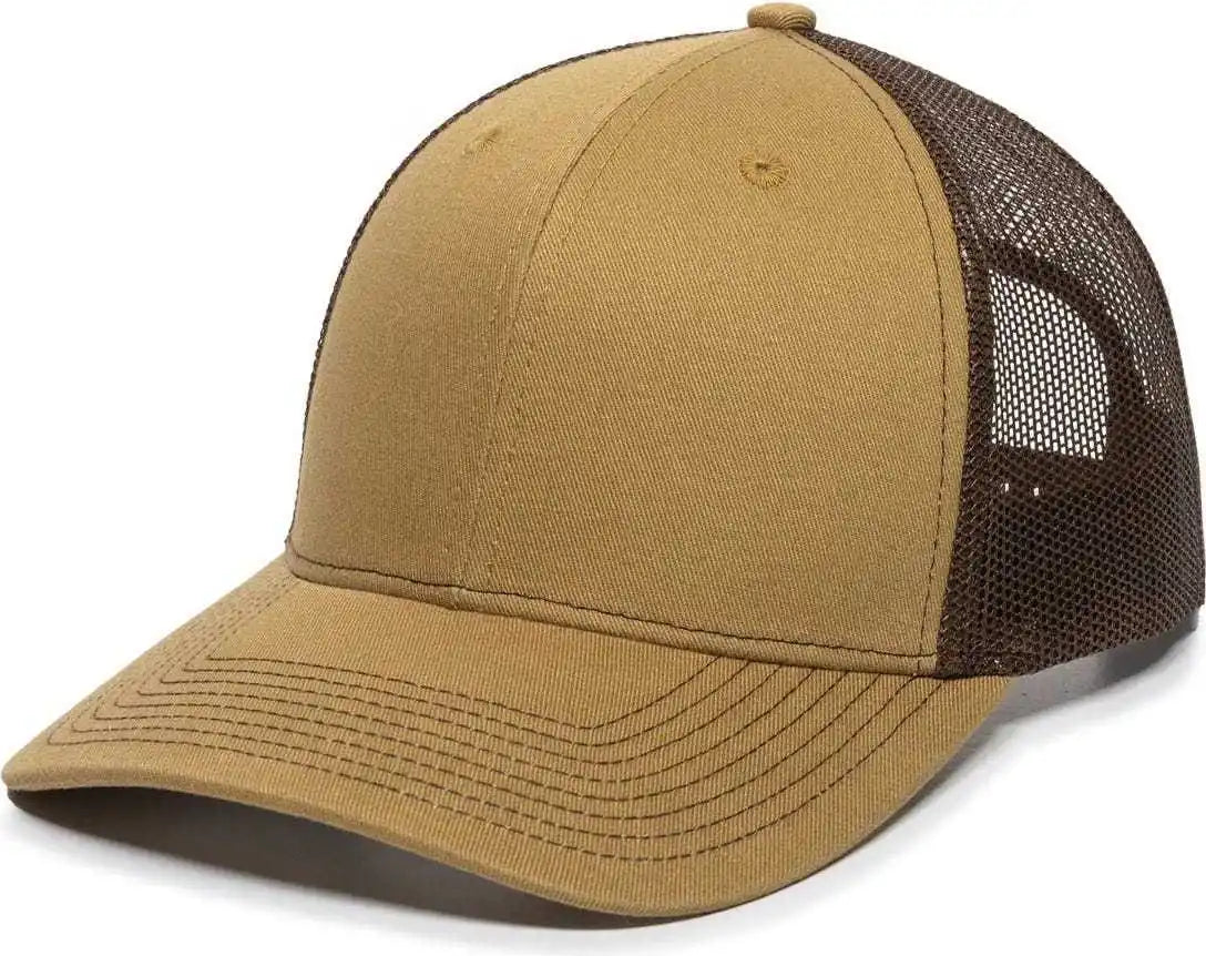 Oc Sports Oc771 Adjustable Mesh Back Cap - Old Gold Brown - 6 7/8’’ - 7 1/2’’
