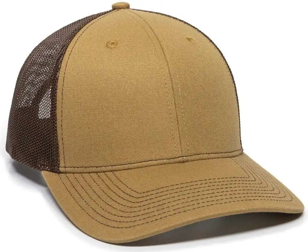 Oc Sports Oc771 Adjustable Mesh Back Cap - Old Gold Brown - 6 7/8’’ - 7 1/2’’