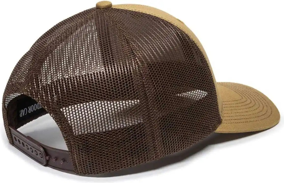 Oc Sports Oc771 Adjustable Mesh Back Cap - Old Gold Brown - 6 7/8’’ - 7 1/2’’