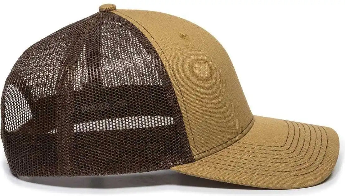 Oc Sports Oc771 Adjustable Mesh Back Cap - Old Gold Brown - 6 7/8’’ - 7 1/2’’
