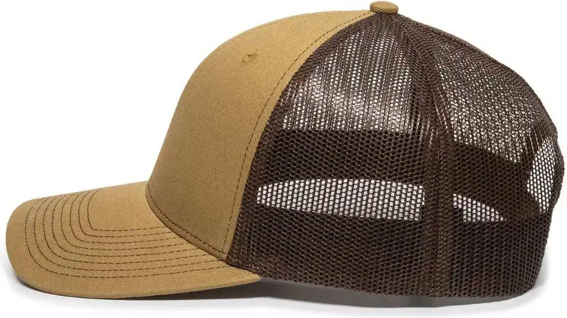 Oc Sports Oc771 Adjustable Mesh Back Cap - Old Gold Brown - 6 7/8’’ - 7 1/2’’