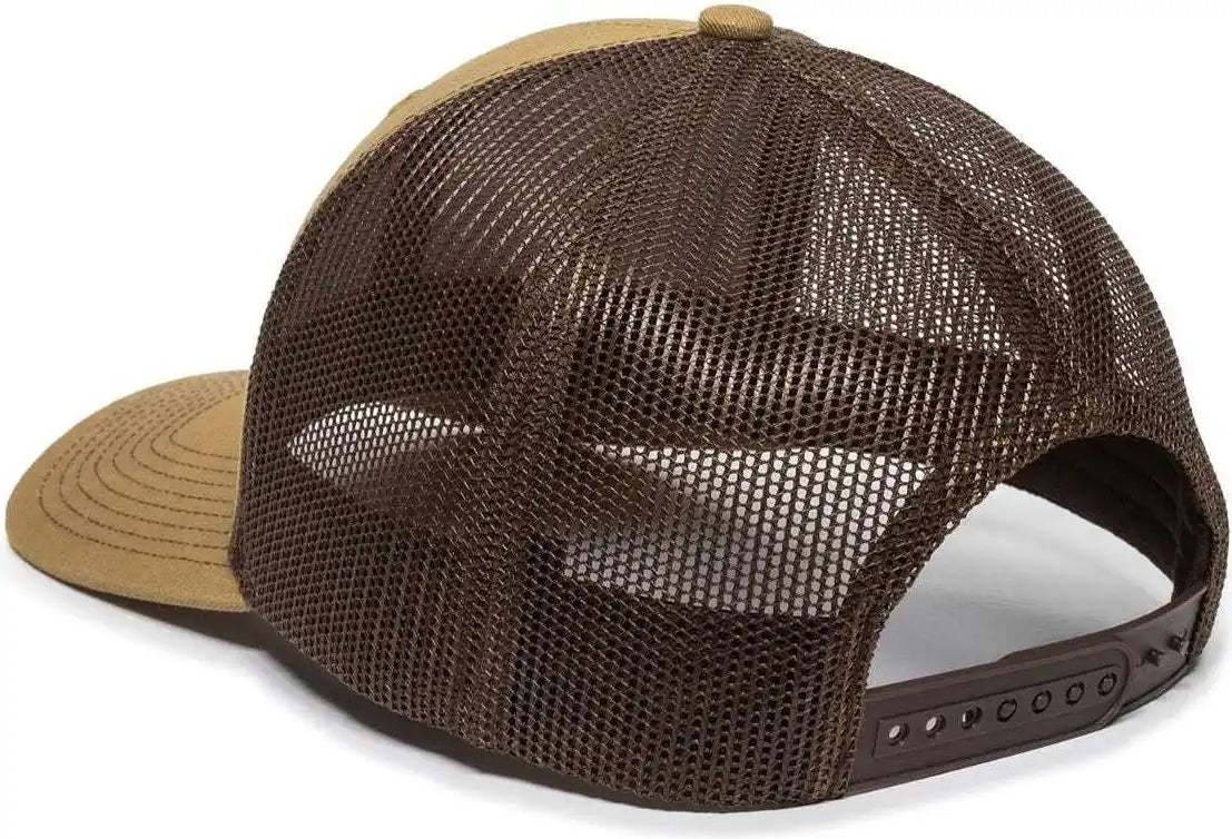 Oc Sports Oc771 Adjustable Mesh Back Cap - Old Gold Brown - 6 7/8’’ - 7 1/2’’