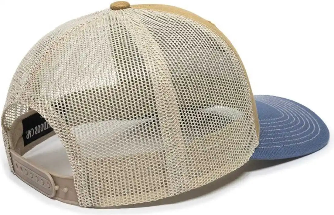Oc Sports Oc771 Adjustable Mesh Back Cap - Old Gold Khaki Slate - 6 7/8’’ - 7 1/2’’