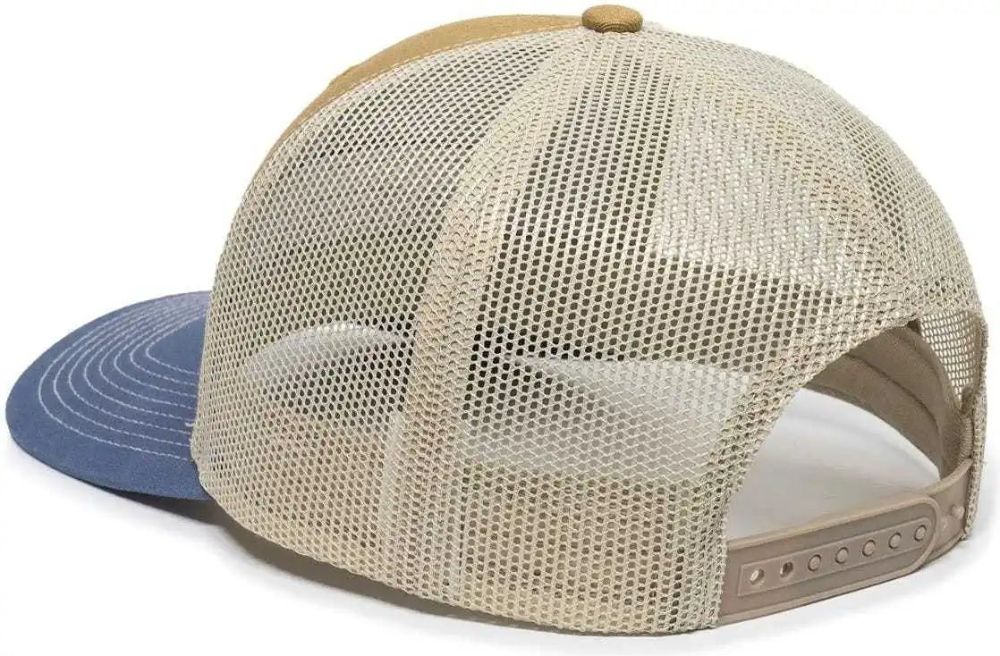 Oc Sports Oc771 Adjustable Mesh Back Cap - Old Gold Khaki Slate - 6 7/8’’ - 7 1/2’’