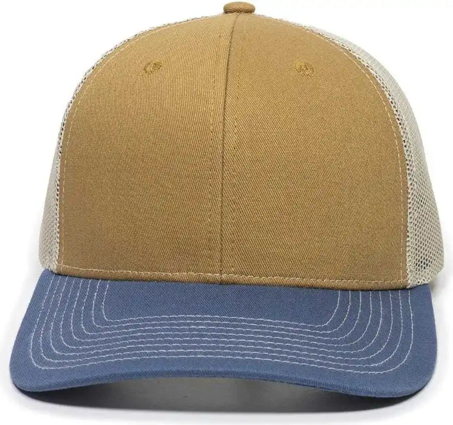 Oc Sports Oc771 Adjustable Mesh Back Cap - Old Gold Khaki Slate - 6 7/8’’ - 7 1/2’’