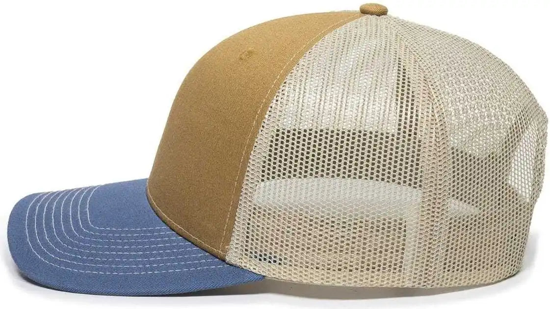 Oc Sports Oc771 Adjustable Mesh Back Cap - Old Gold Khaki Slate - 6 7/8’’ - 7 1/2’’