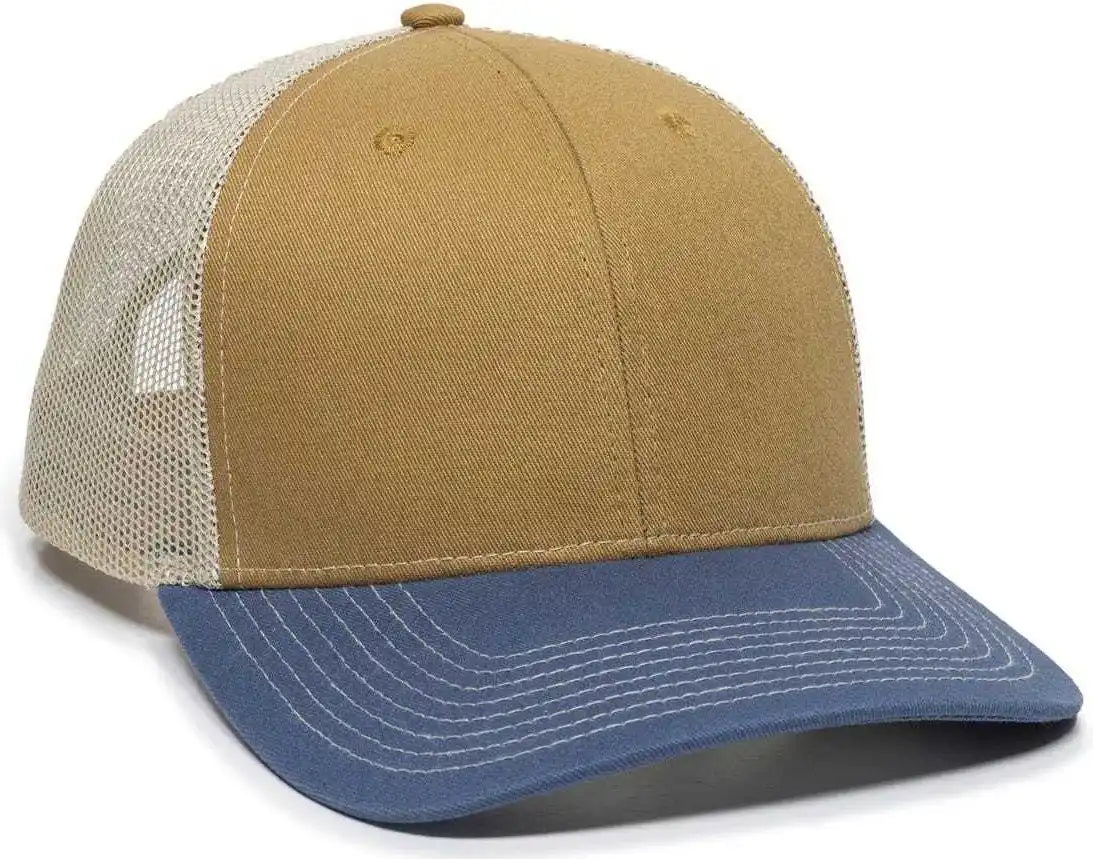 Oc Sports Oc771 Adjustable Mesh Back Cap - Old Gold Khaki Slate - 6 7/8’’ - 7 1/2’’