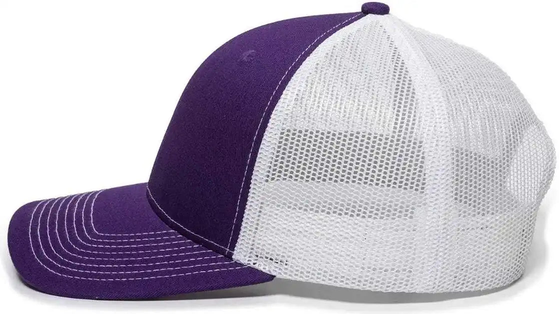 Oc Sports Oc771 Adjustable Mesh Back Cap - Purple White - 6 7/8’’ - 7 1/2’’