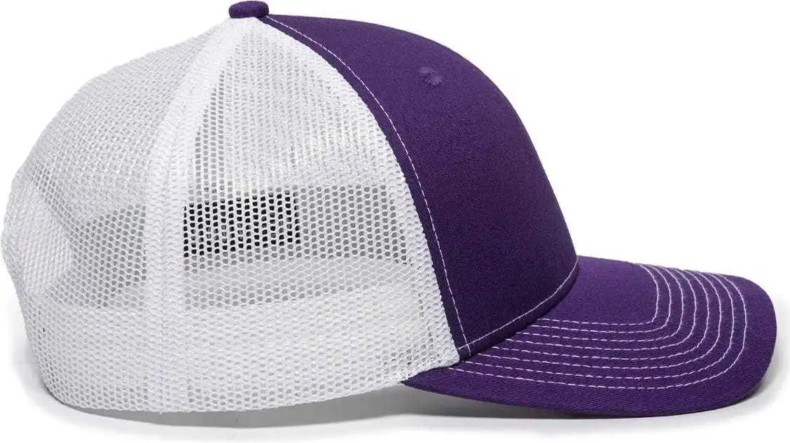 Oc Sports Oc771 Adjustable Mesh Back Cap - Purple White - 6 7/8’’ - 7 1/2’’