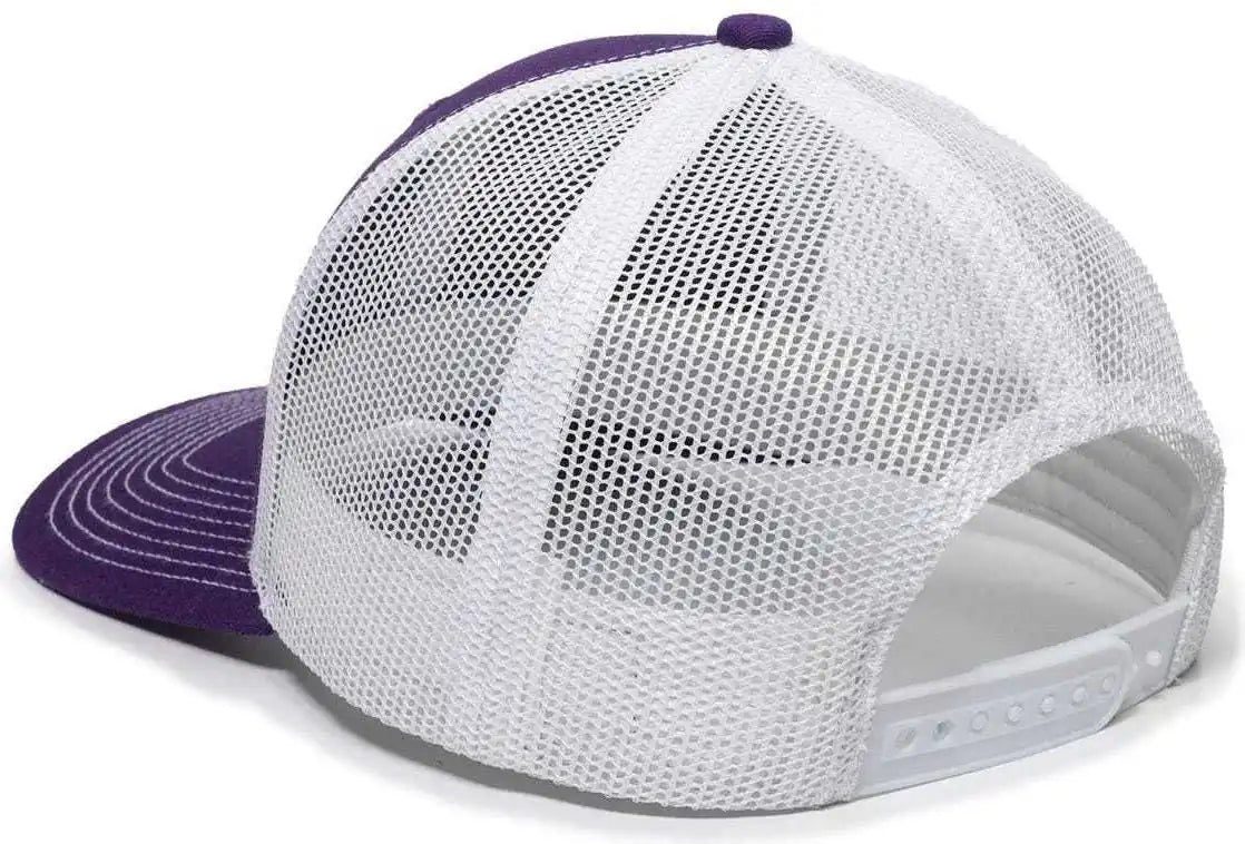 Oc Sports Oc771 Adjustable Mesh Back Cap - Purple White - 6 7/8’’ - 7 1/2’’