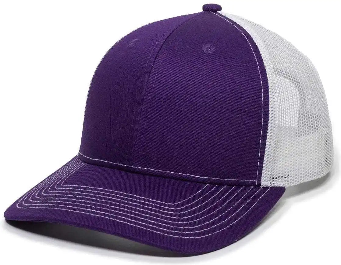 Oc Sports Oc771 Adjustable Mesh Back Cap - Purple White - 6 7/8’’ - 7 1/2’’