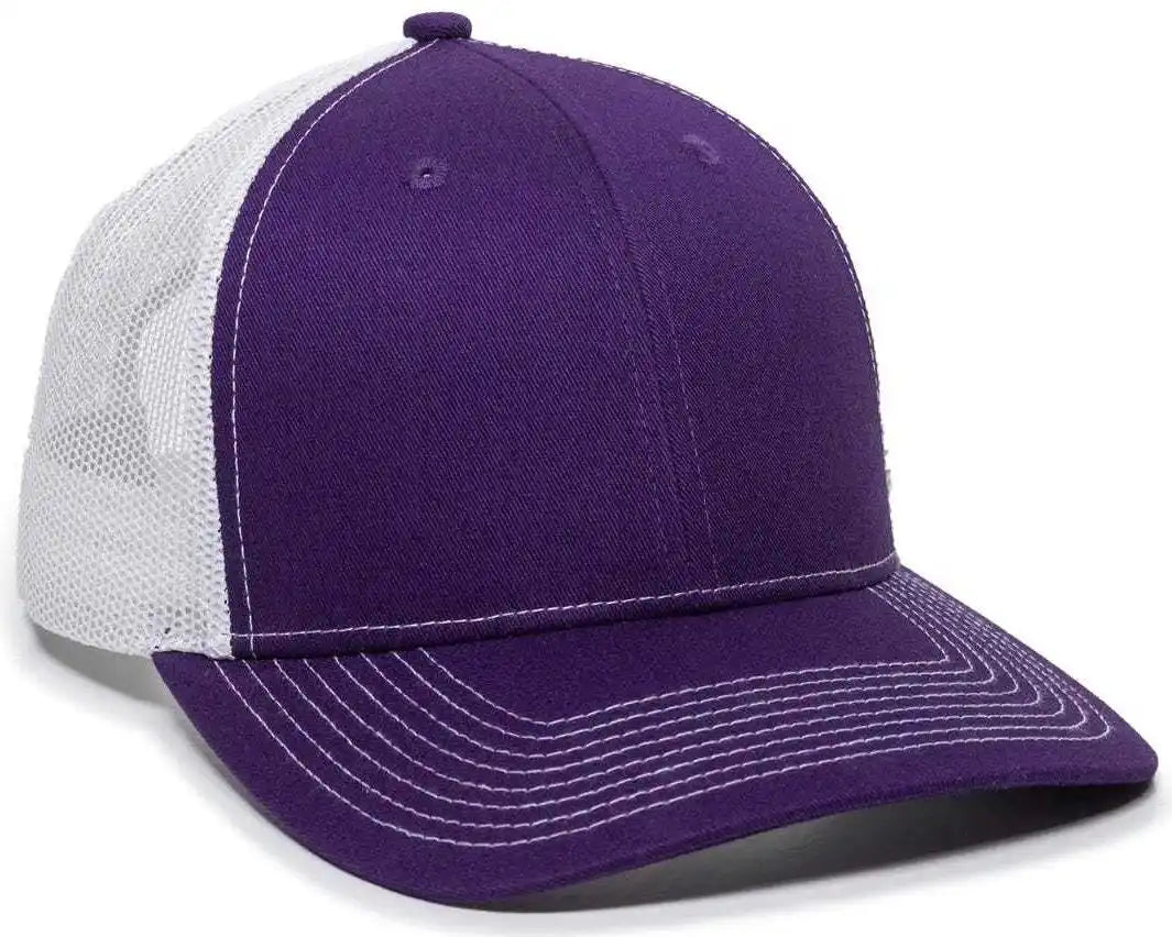 Oc Sports Oc771 Adjustable Mesh Back Cap - Purple White - 6 7/8’’ - 7 1/2’’