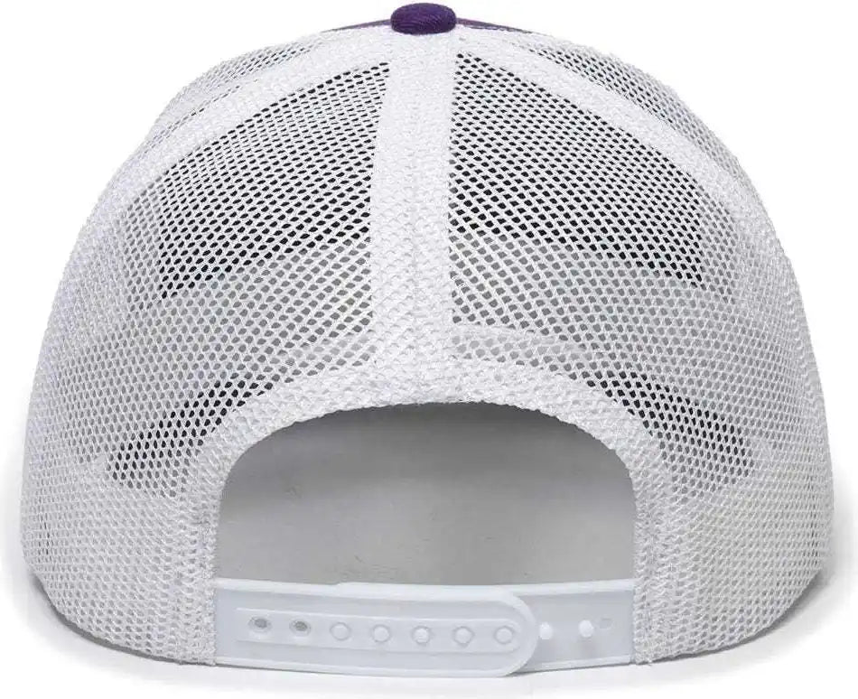 Oc Sports Oc771 Adjustable Mesh Back Cap - Purple White - 6 7/8’’ - 7 1/2’’