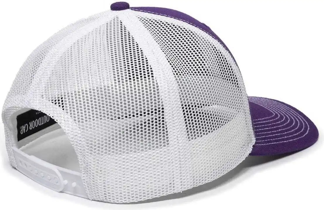 Oc Sports Oc771 Adjustable Mesh Back Cap - Purple White - 6 7/8’’ - 7 1/2’’