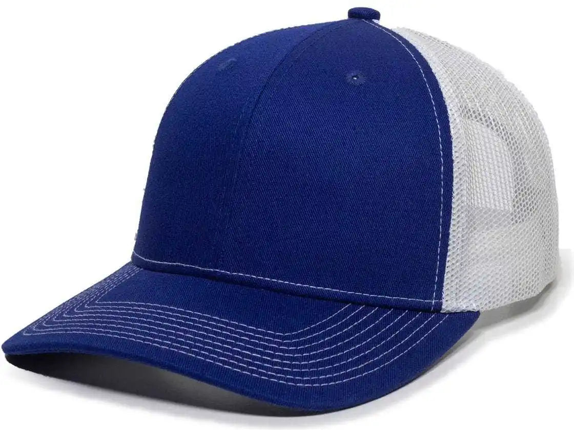 Oc Sports Oc771 Adjustable Mesh Back Cap - Royal White