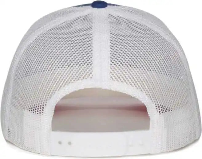 Oc Sports Oc771 Adjustable Mesh Back Cap Royal White Red / Osfm