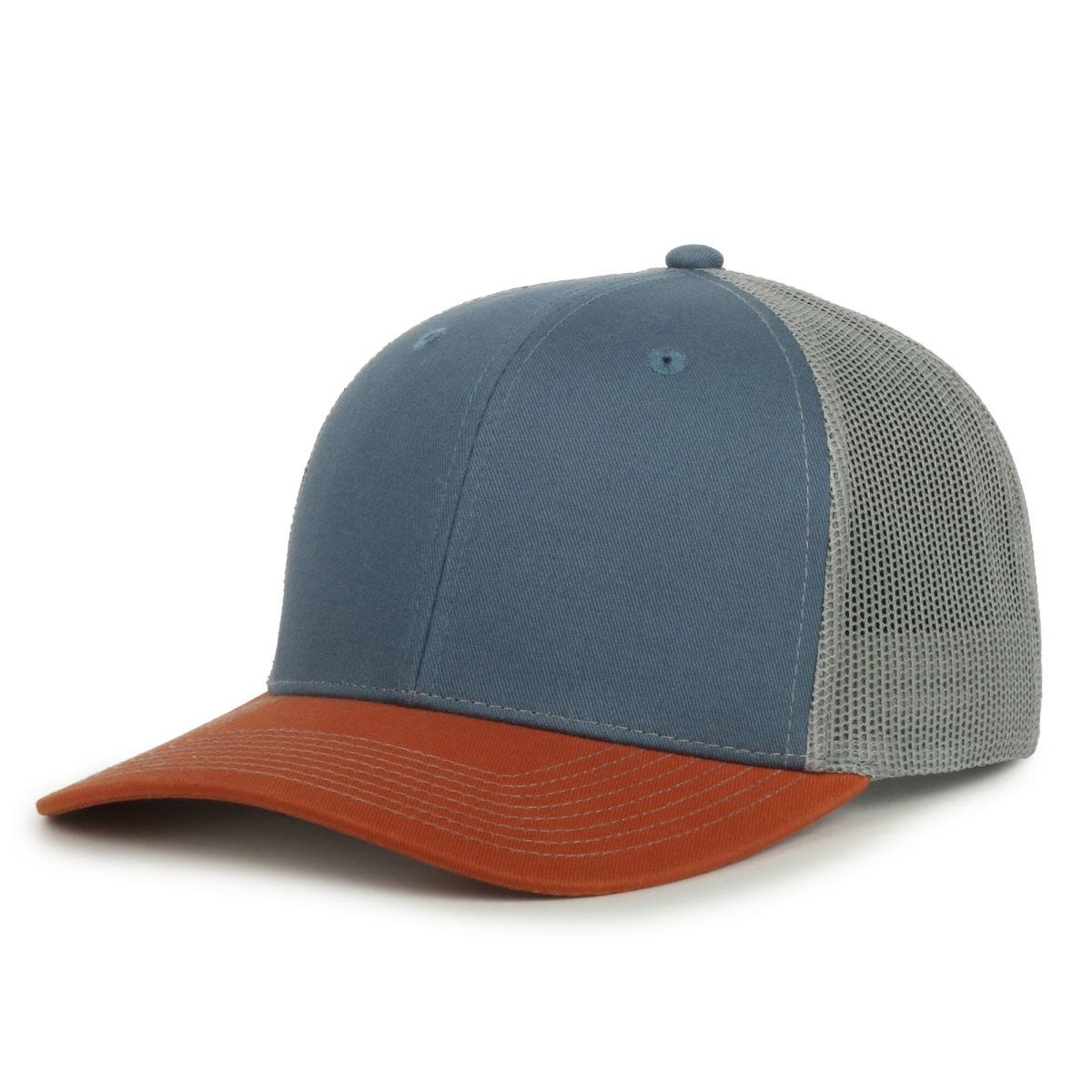 Oc Sports Oc771 Adjustable Mesh Back Cap - Slate Lt Grey Rust