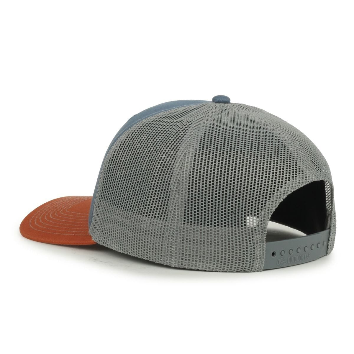 Oc Sports Oc771 Adjustable Mesh Back Cap - Slate Lt Grey Rust