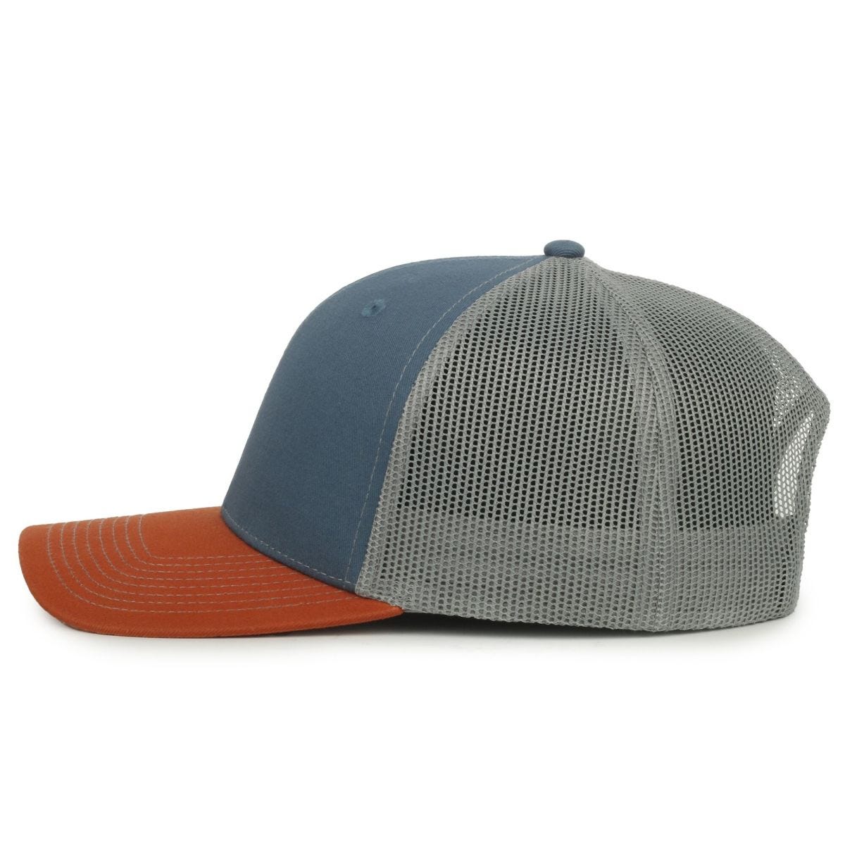 Oc Sports Oc771 Adjustable Mesh Back Cap - Slate Lt Grey Rust