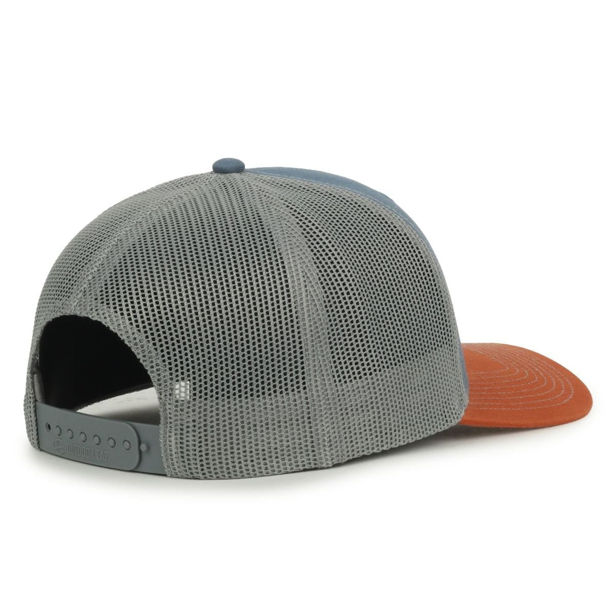 Oc Sports Oc771 Adjustable Mesh Back Cap - Slate Lt Grey Rust