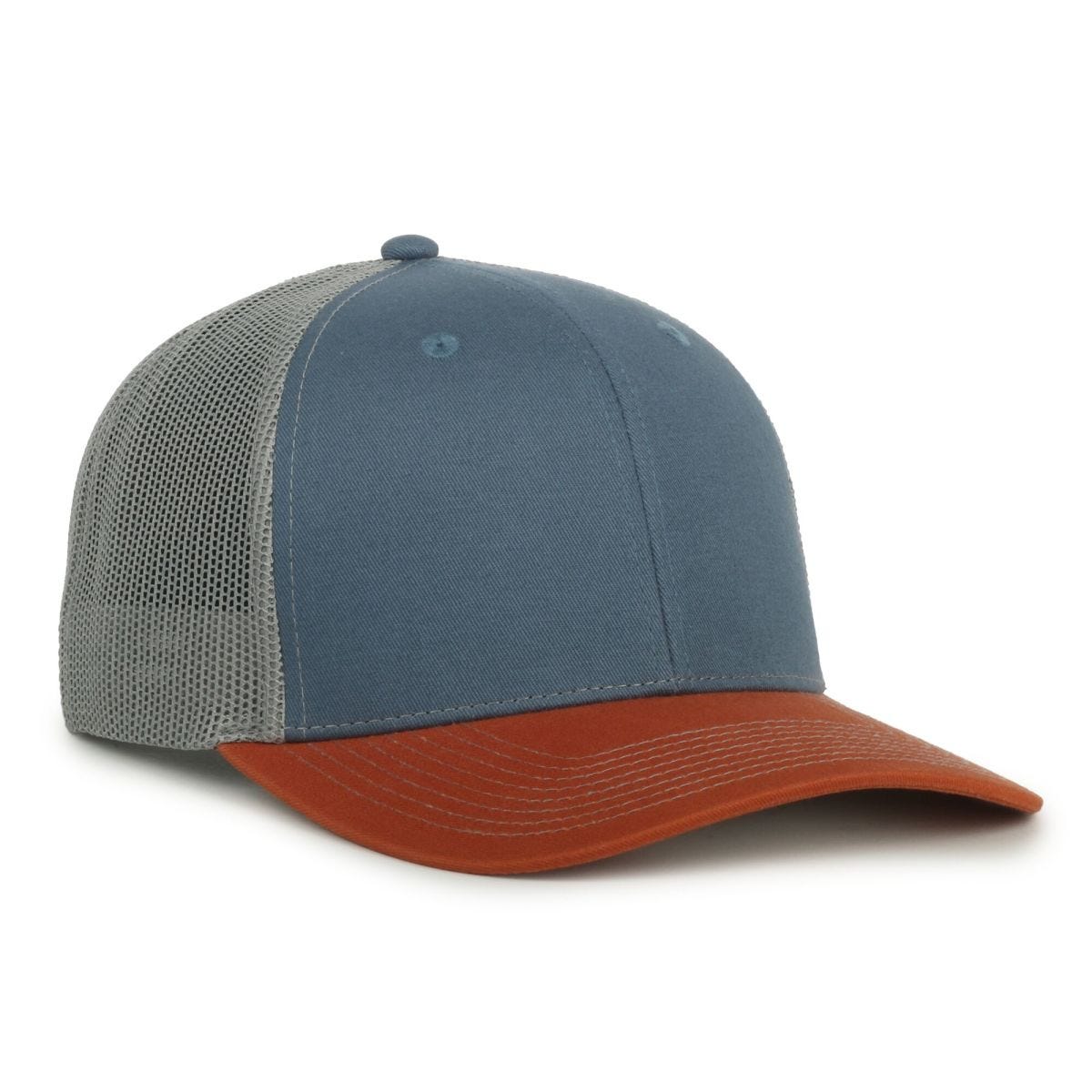 Oc Sports Oc771 Adjustable Mesh Back Cap - Slate Lt Grey Rust