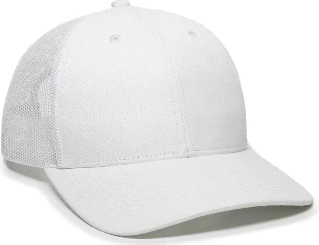 Oc Sports Oc771 Adjustable Mesh Back Cap - White - 6 7/8’’ - 7 1/2’’