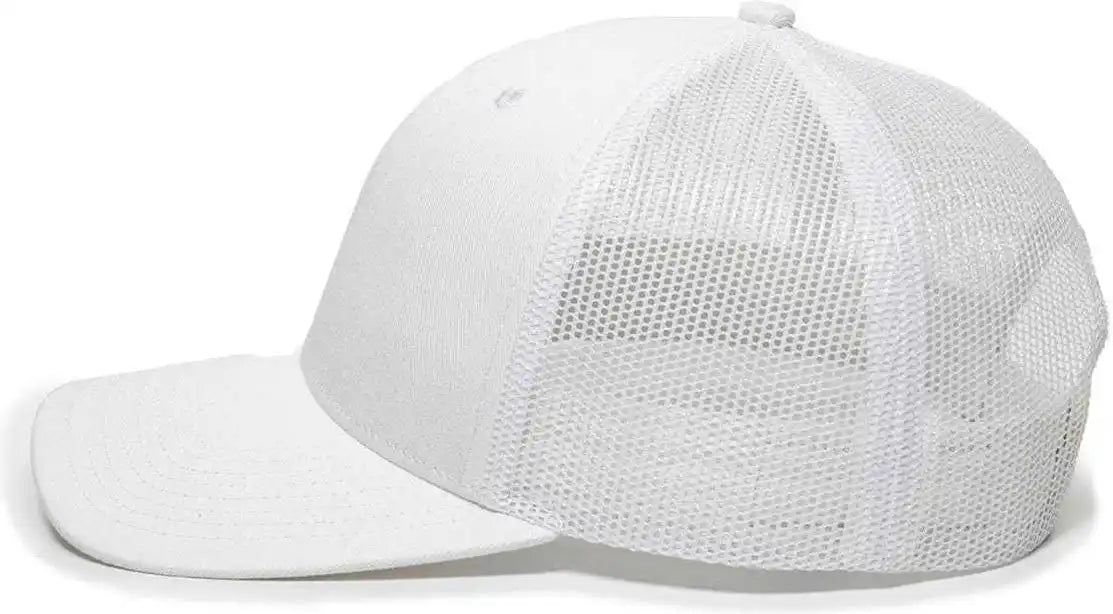 Oc Sports Oc771 Adjustable Mesh Back Cap - White - 6 7/8’’ - 7 1/2’’