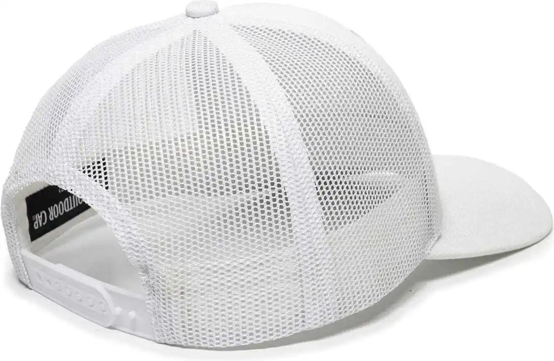 Oc Sports Oc771 Adjustable Mesh Back Cap - White - 6 7/8’’ - 7 1/2’’